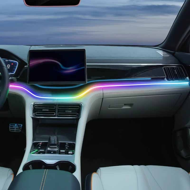 For BYD Seal U Song Plus Dm-i Ev 2023-2024 Neon Car LED Interior Lights RGB Ambient Light Fiber Optic Kit With APP Wireless