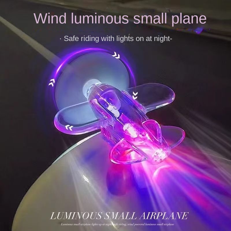 New Wind-Powered LED Ambient Lights Small Wind Energy Vehicle Luminous Features for Electric Airplane Automobile-Plastic