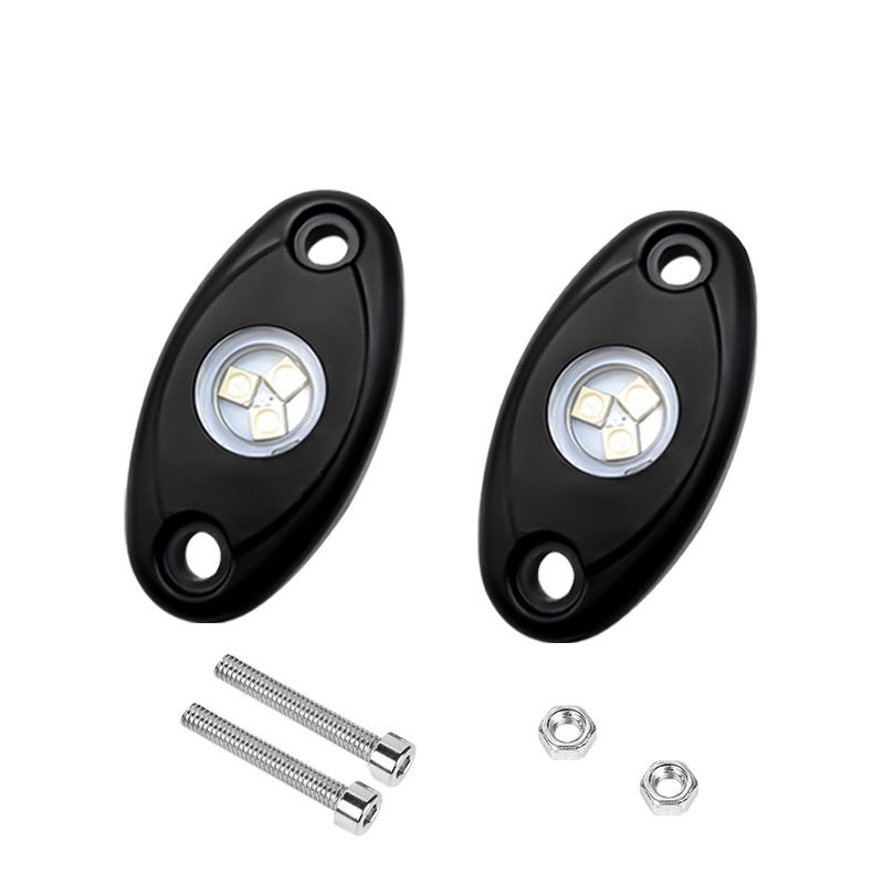 Universal 12V RGB LED Rock Lights 3LEDs Chassis Underglow Lamp Car SUV Off-road Truck Neon Atmosphere Auto Lighting Systems New