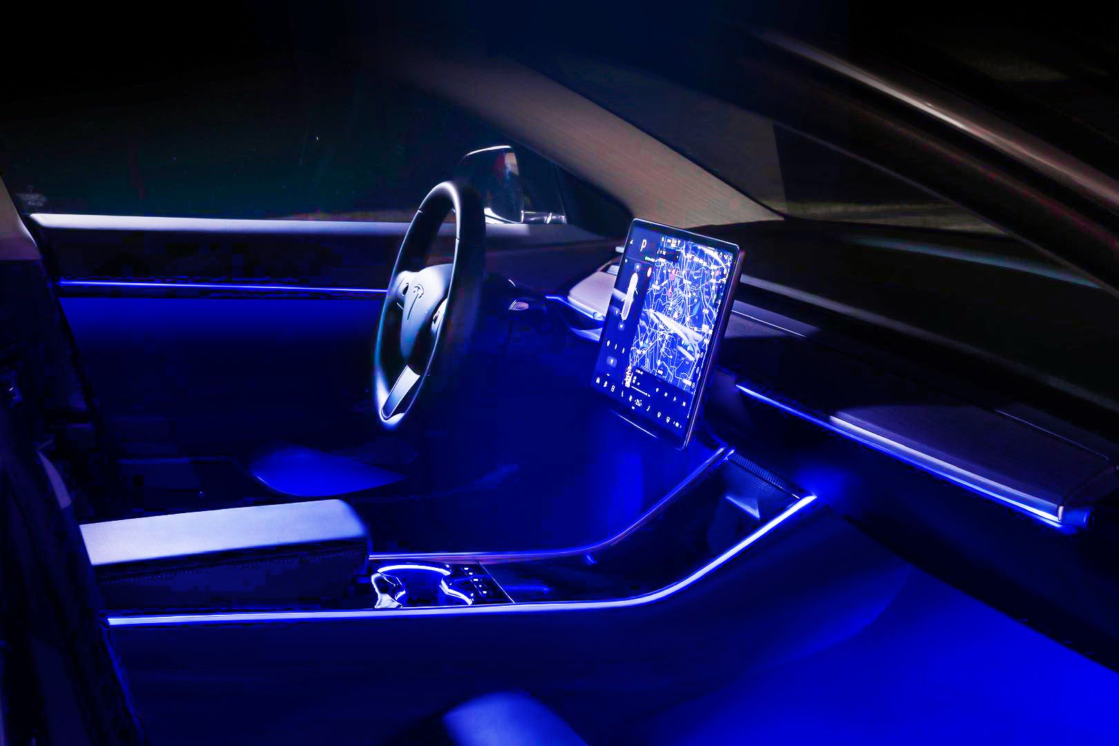 Auto Tuning Parts Car Interior Accessories Ambient Lighting for Tesla Model 3 Kit Car Electric