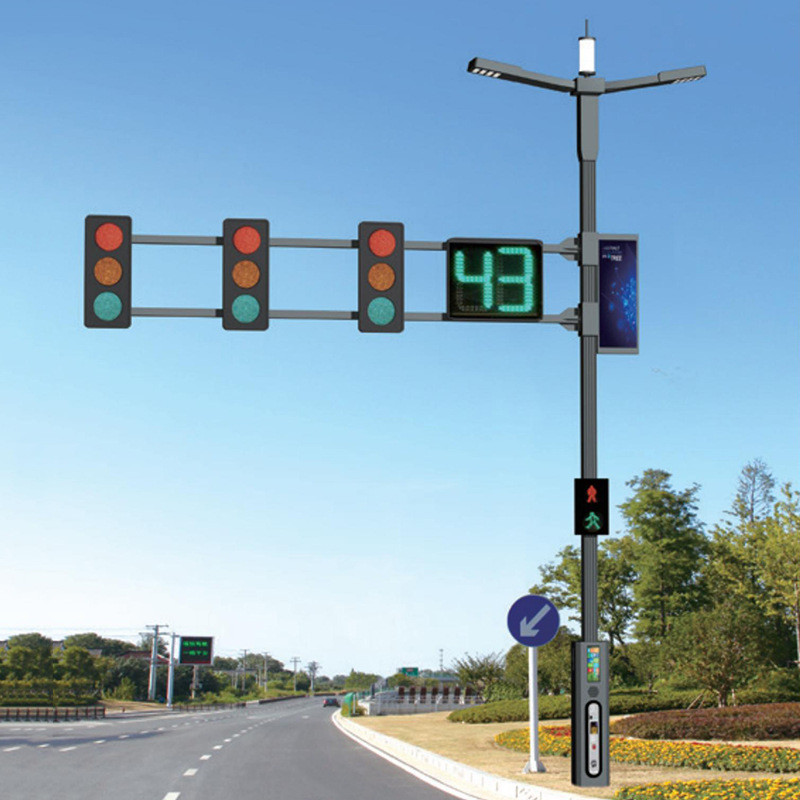 Smart Street Light Poles with WIFI Antenna Base Station Advertising Screen Broadcast Control Charging Pile System
