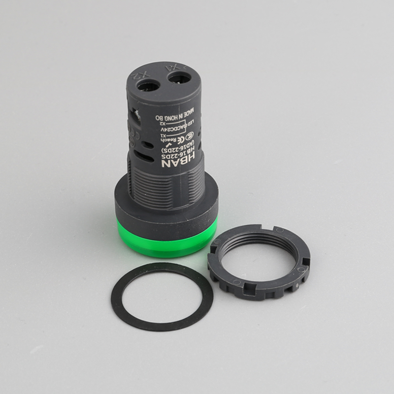 Hban 22mm Green Plastic LED Signal Lamp Indicator Light for Automation Control