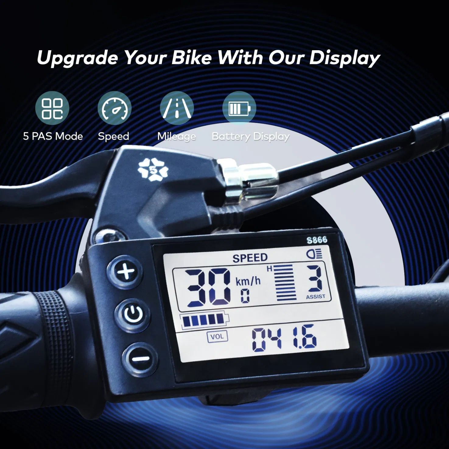 Ordinateur De Vlo Avec Fil Scooter Display Electric Bike Display Cycplus GPS Bike Computer Screen for Bike Bicycle Speedometer