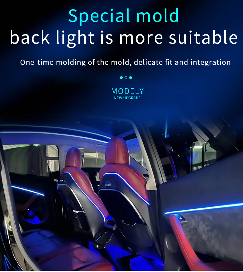 2022 Hot-selling Model Suitable for Tesla Car Interior Environment Laser Engraving Ambient Light