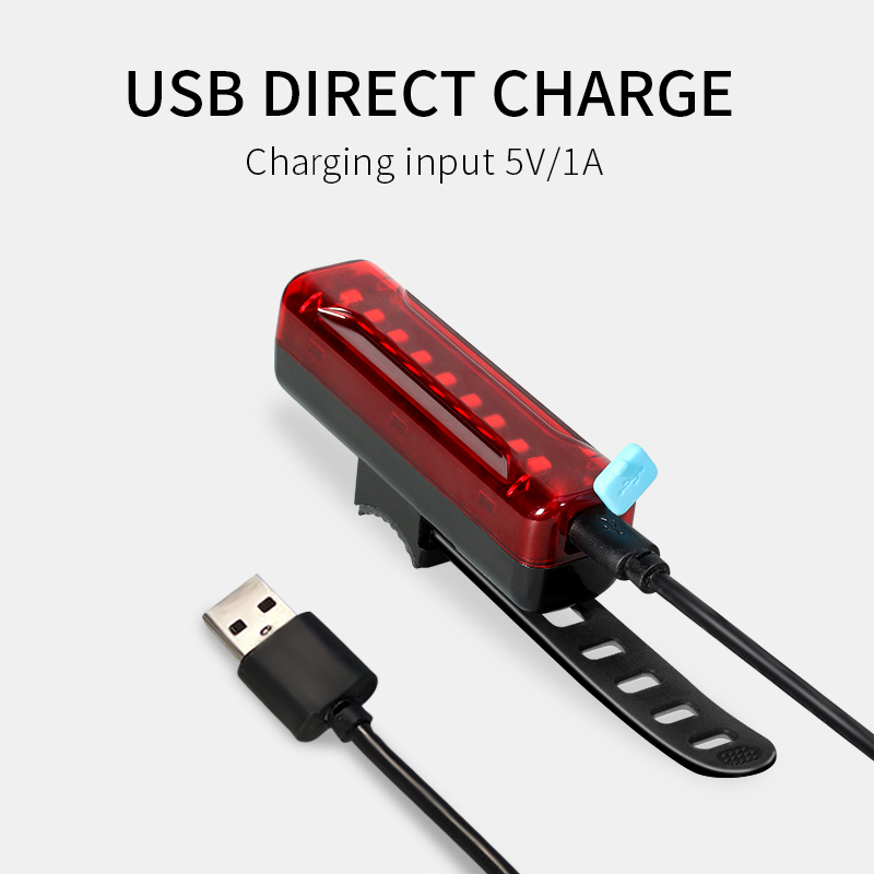 Bicycle Tail Light Bicycle Riding Motorcycle Electric Bike LED Mountain Bike USB Charging Warning Light
