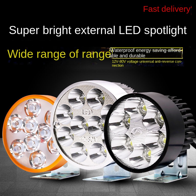 Super Bright LED Headlight for Electric Cars Tricycles Modified Vehicles External Front Spotlight Motorcycle Lighting Systems