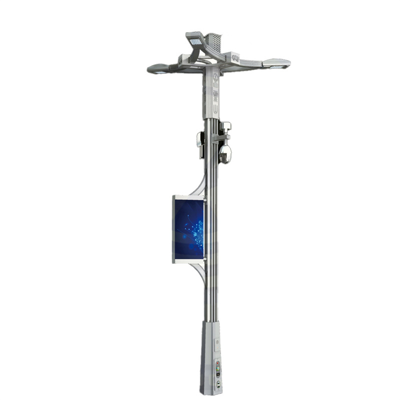 Custom OEM Solar Energy Street Walkway Decorative Outdoor Aluminum Used Led Lamp Mounted Light Pole EV Charging Station