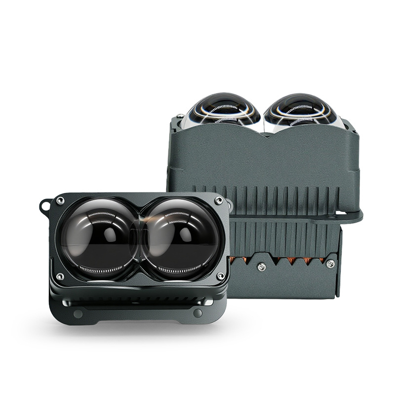 FANKAI E05 80W High-Power Integrated Aluminum LED Dual-Lens Headlights with High/Low Beams for Cars EVs &amp; Motorcycles