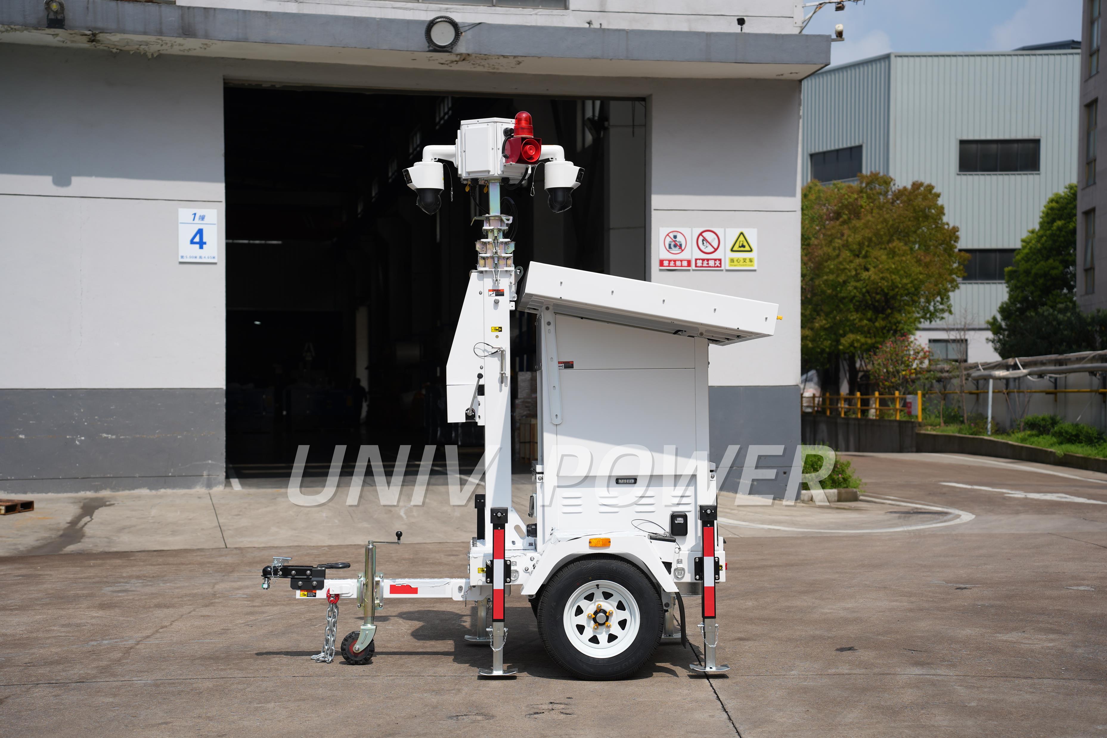 Heavy Duty Autonomous 2026 Outdoor Mobile CCTV Light Tower Solar Block Color for Night Lighting