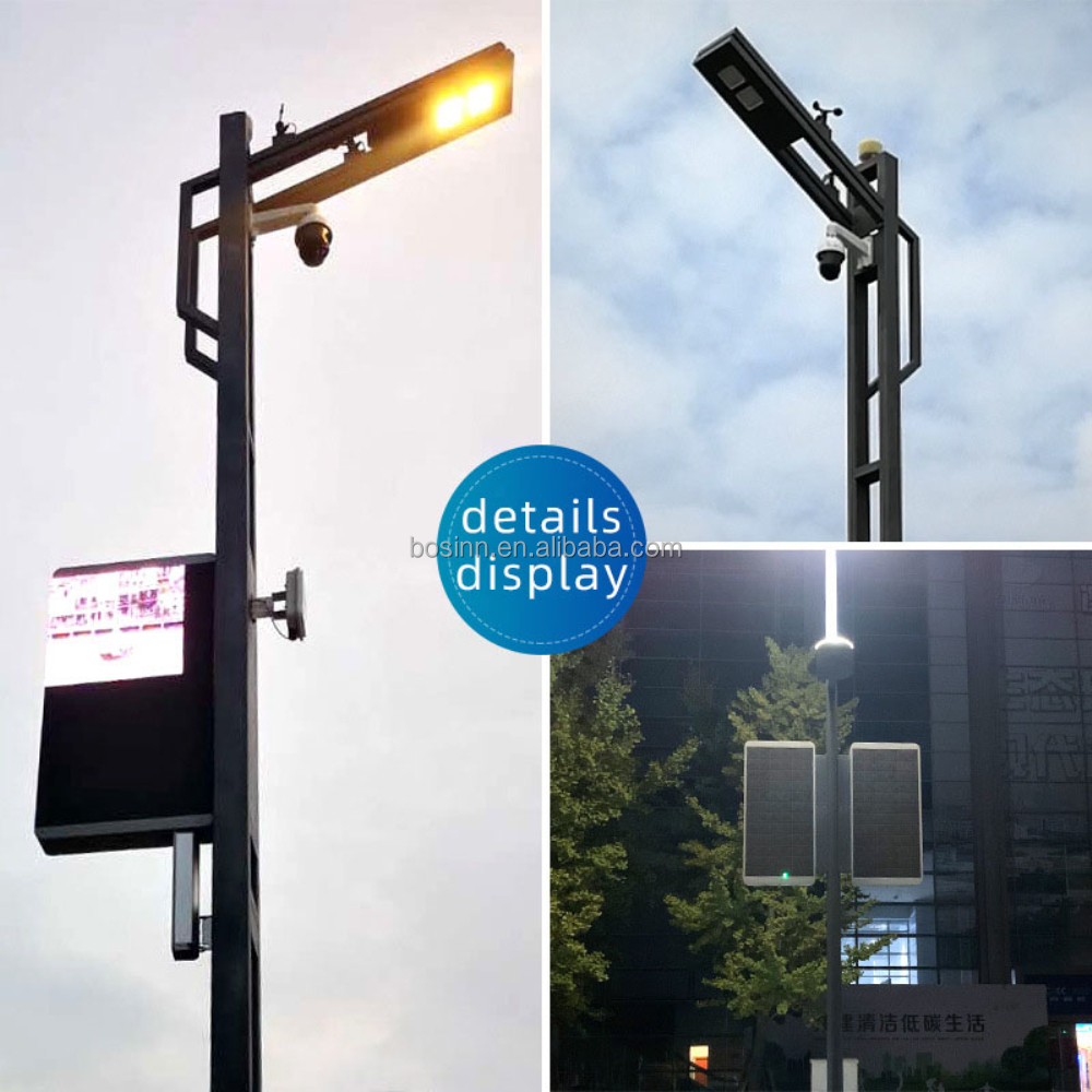 Smart Street Lights Urban Avenue 5g Pole City Brain Road Lamp Intelligent Electric Vehicle Charging Pile Screen Camera