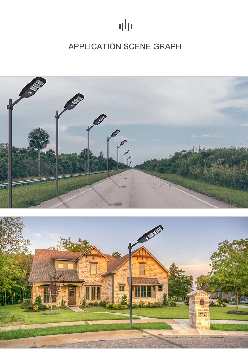 Outdoor Waterproof IP67 300W 200W 100W Solar Lamps All in One LED Solar Street Light