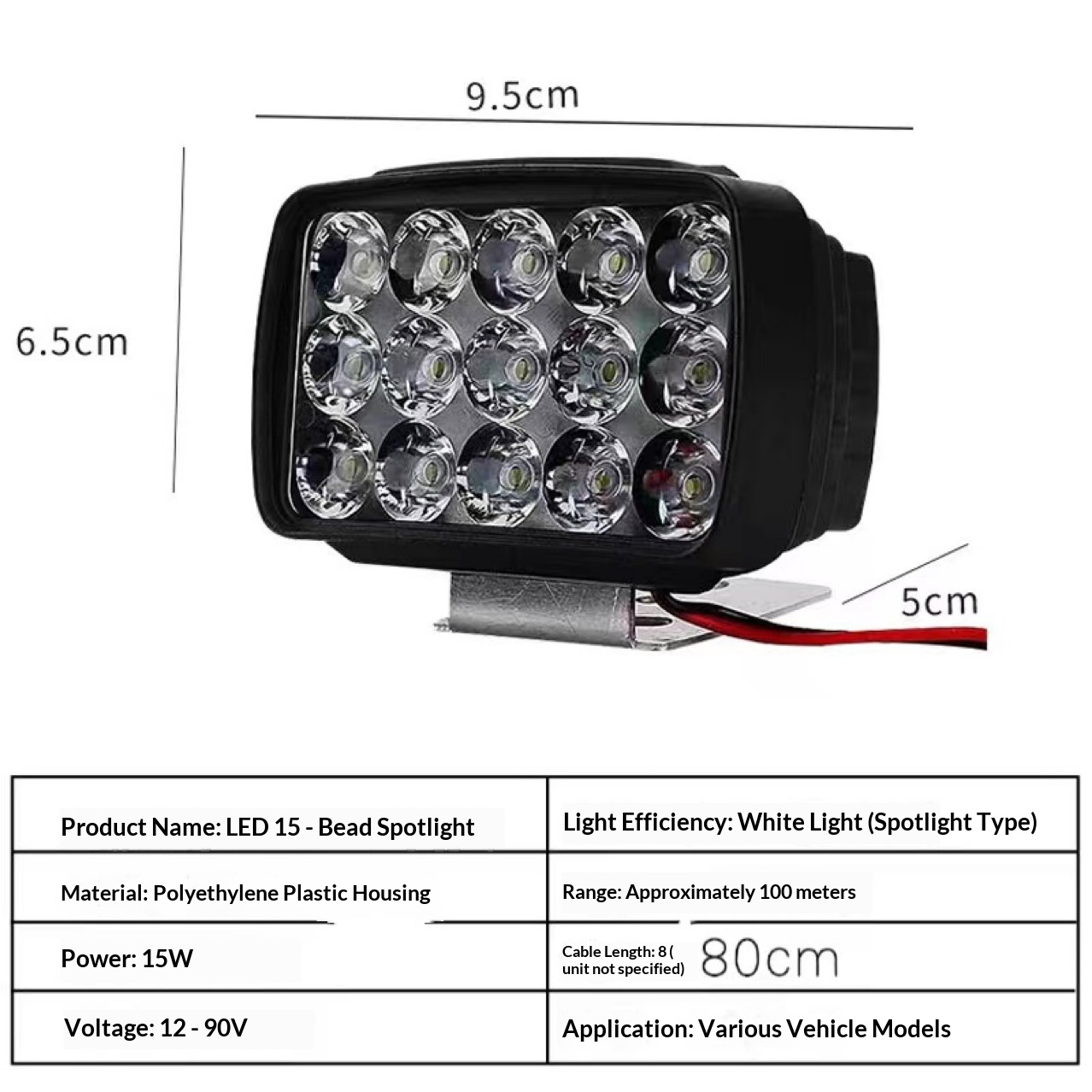 15 electric vehicle lights, electric vehicle LED spotlights, electric vehicle motorcycle external modified spotlights