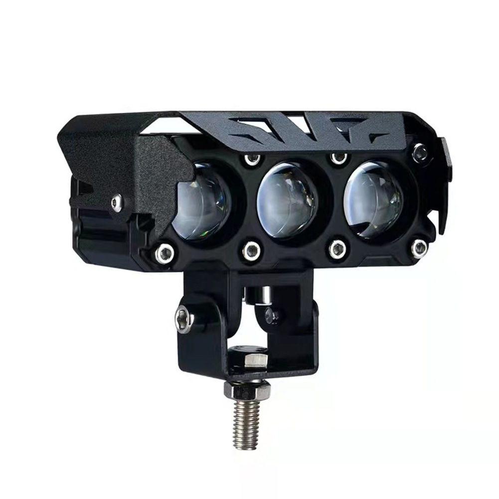 External Electric Vehicle Headlight 3 Lens Led Custom Parts Assembly Offroad Universal Car Modification Front Led