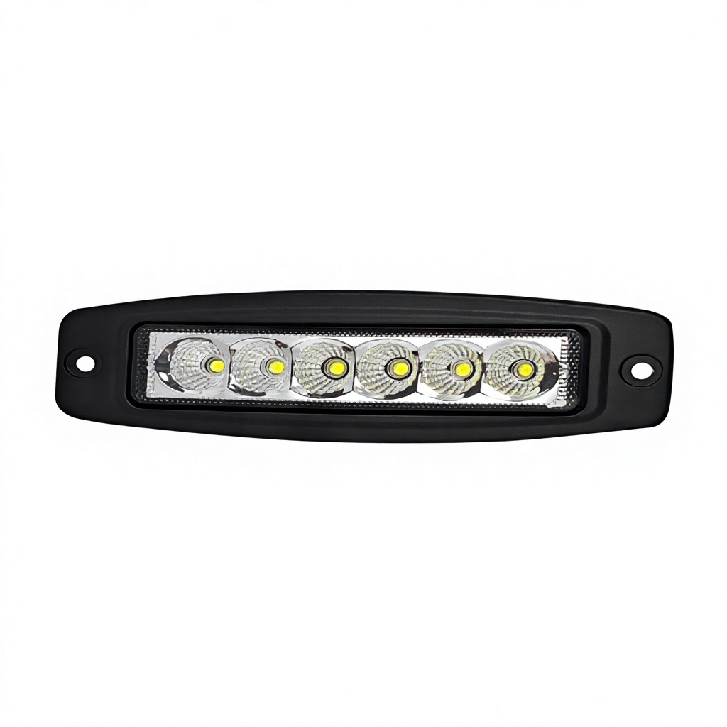 Cross-border Exclusive 18W 36V 2000 Lumens Embedded Car LED Work Light Long Strip Bumper Light Ears Off-road Vehicle