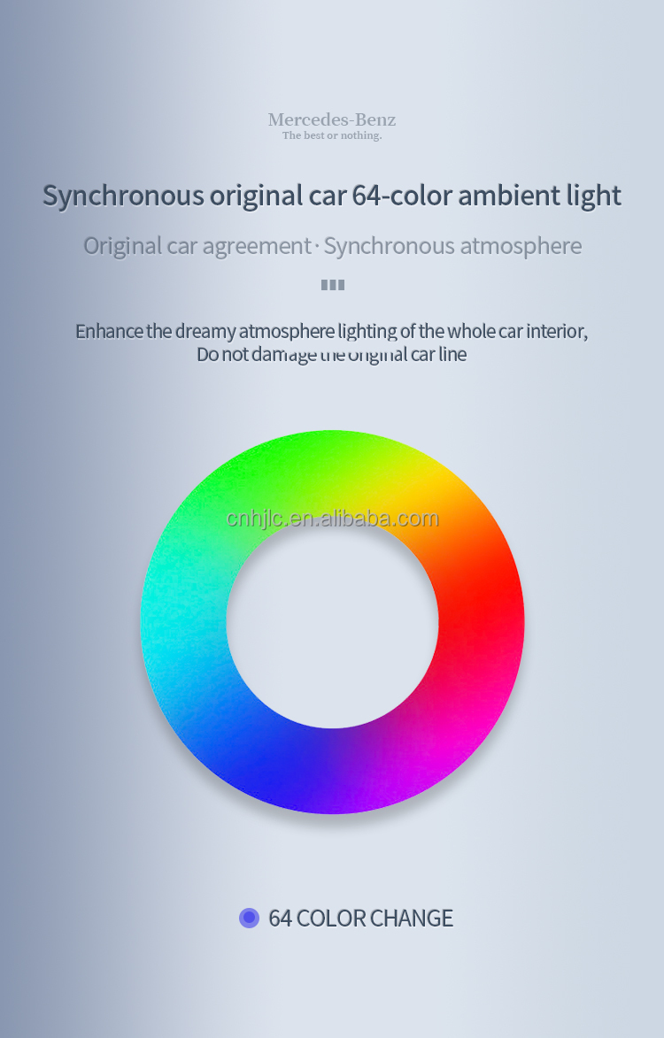 64 Colors Turbine Air Vent Air Outlet Multicolor Ambient Light for Mercedes-Benz E-class W213 E-coupe W238