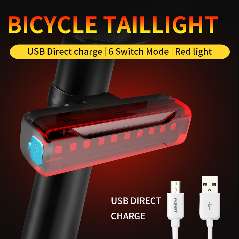 Bicycle Tail Light Bicycle Riding Motorcycle Electric Bike LED Mountain Bike USB Charging Warning Light