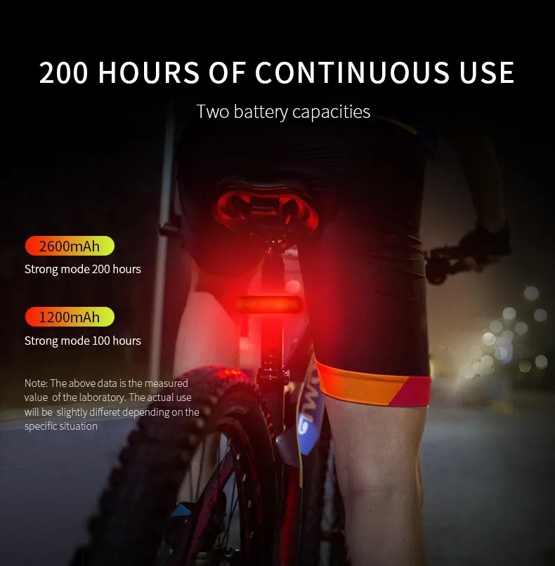 Bicycle Tail Light Bicycle Riding Motorcycle Electric Bike LED Mountain Bike USB Charging Warning Light