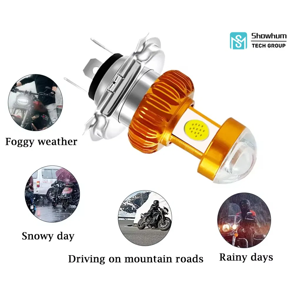 Ultra High Brightness Motorcycle LED Lens Spotlights H4 Three Claw Motorcycle Lights Electric Vehicle LED Headlights