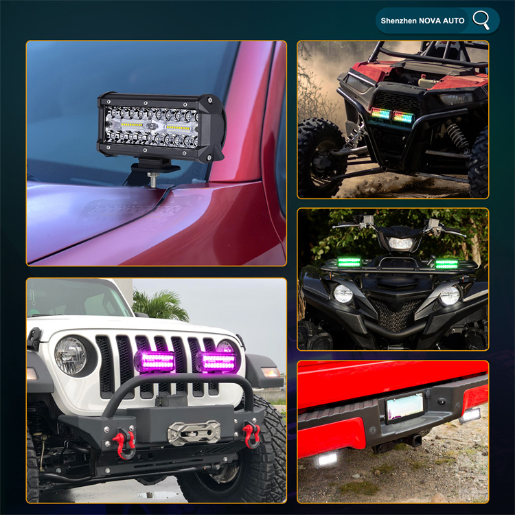 Mini 6.5 Inch Waterproof Vehicle LED Bar Light Off Road Driving Neon LED Bar with App Control