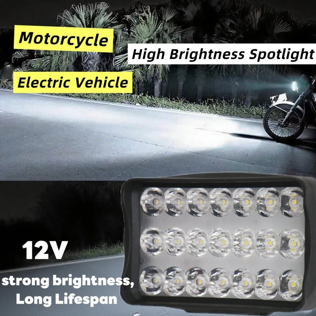 Automobiles Motorcycles 12V 21 LED 1 Motos ATV UTV Scooter Lighting LED Headlights Scooter E-Bike Spotlights Fog Lamp
