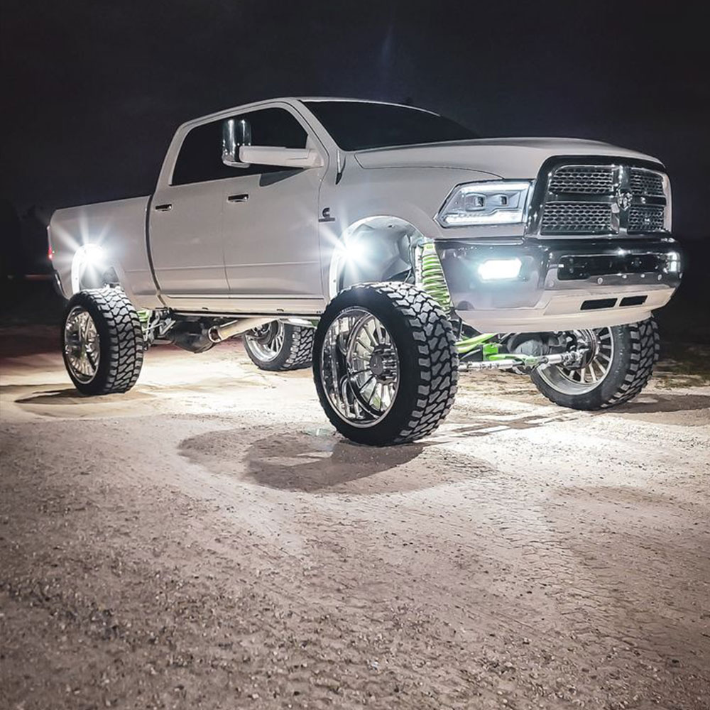 White LED Rock Light Mounting