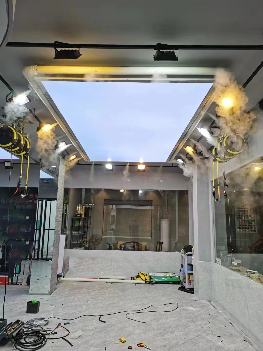Customized Ceiling Soft Film Lamp Oversized Car Led Slim Light Box For Auto 4S Repair Shop