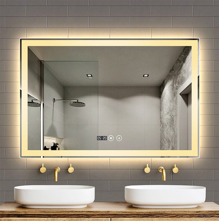 Factory LED Wall Smart Mirror Frameless Home Decorative Furniture Mirrors