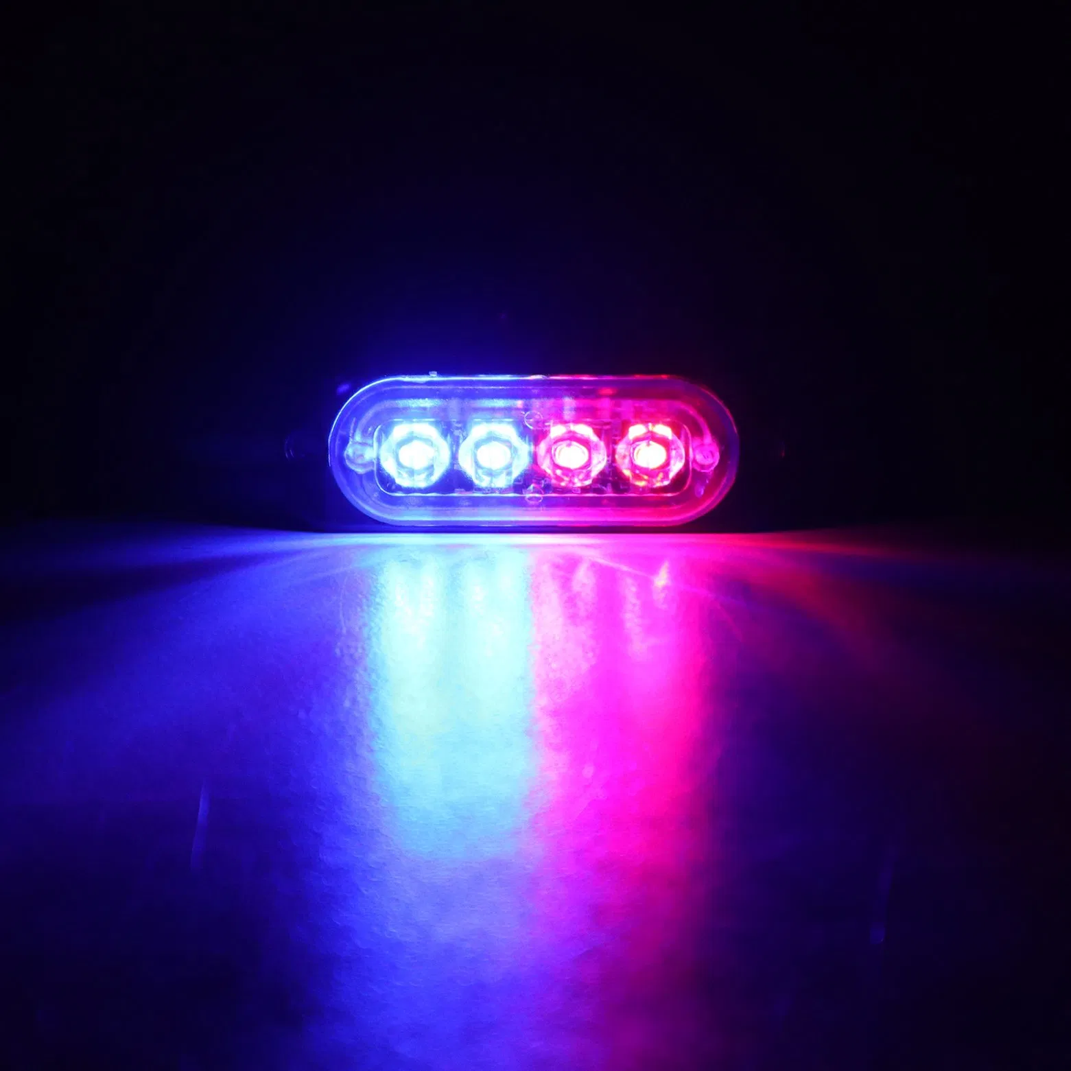 4 LED Strobe Light for Pickup Trucks – Blue Red, 12V/24V, Grille/Roof Mount, High Visibility Warning Light (CE/RoHS)