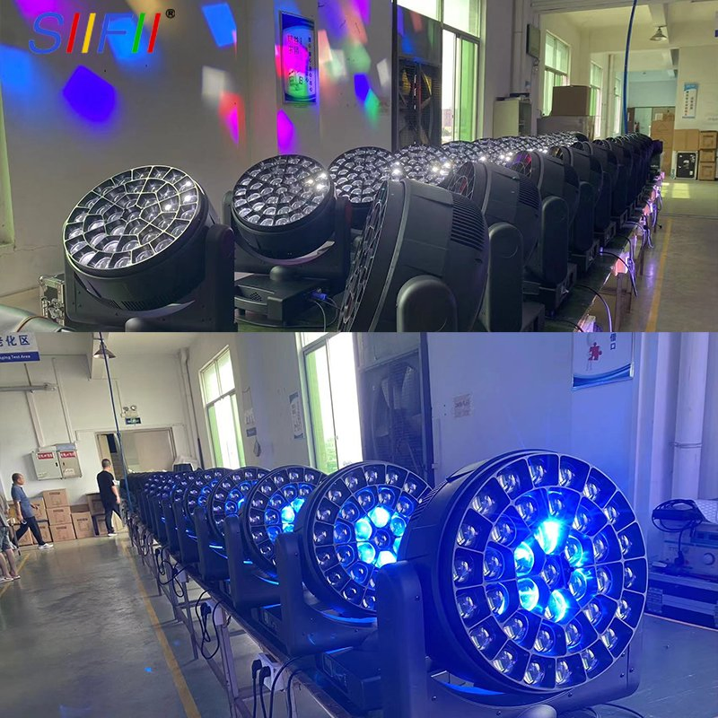 LED Moving Wash 37 RGBW Zoom Light for Theaters Churches TV Studios Photography Studios Fashion Shows Stage Performances Musical Shows