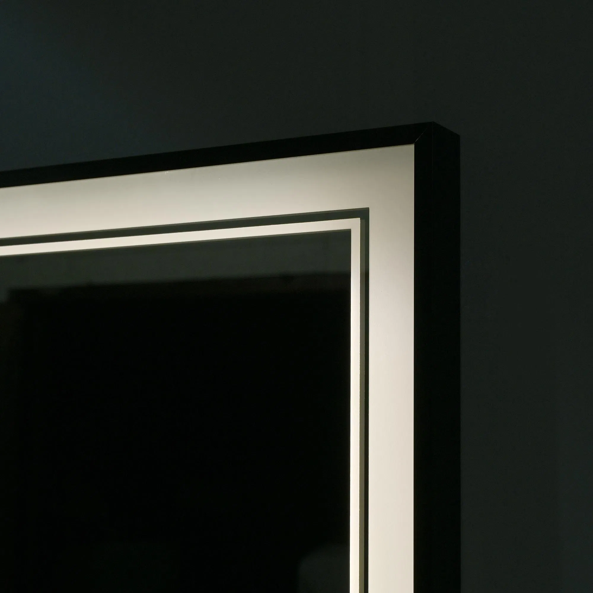 Wall Home Decor Makeup Smart Mirror Framed Rectangle Bathroom LED Mirror with Lights Touch Switch Defogger Bluetooth with UL/CE/ETL