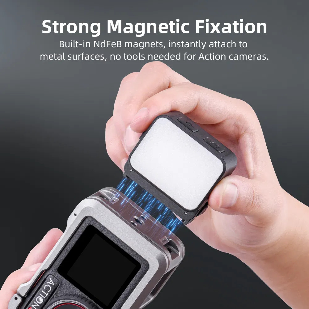 Flymile Action Camera Fill Light - for Dji Pocket 3, Ipx4 Waterproof, Magnetic Mount