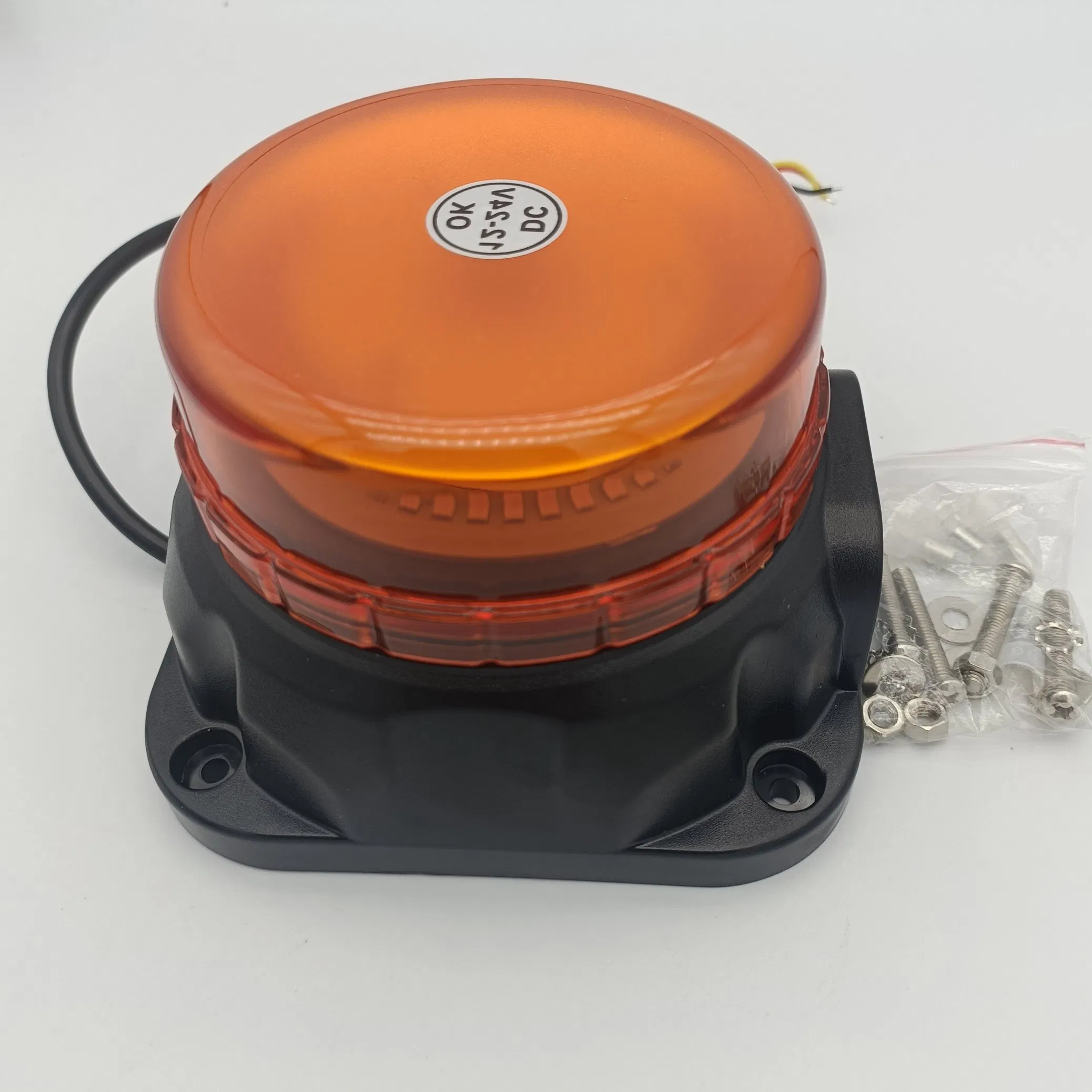 Blue 2in1 Forklift Rotary LED Beacon Strobe Light with Alarm Speaker Horn