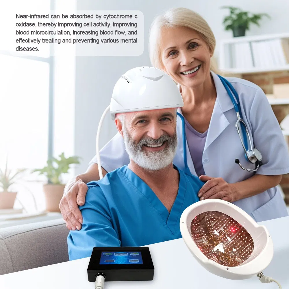Suyzeko OEM Physical Rehabilitation Recovery 810nm Neron Care LED Light Therapy Photobiomodulation Helmet
