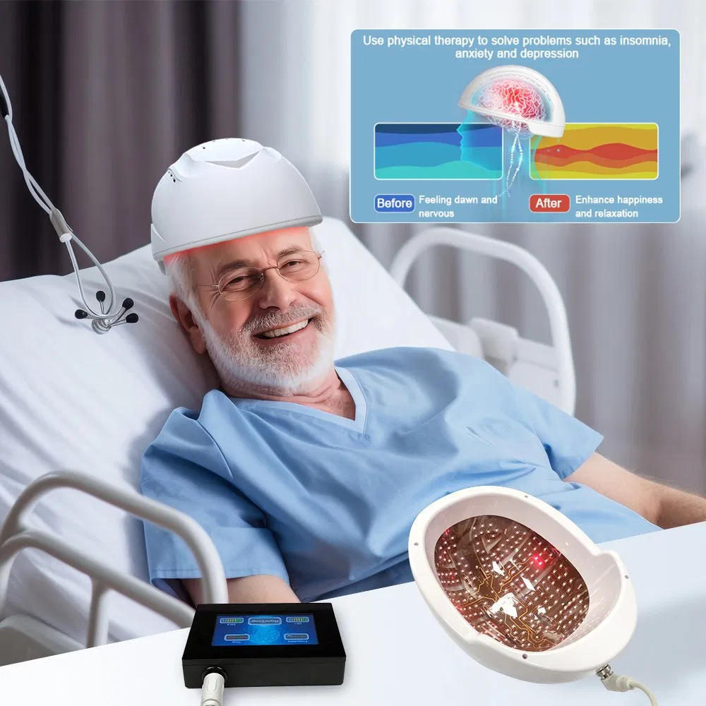 Suyzeko Near Infrared LED Light Therapy Brain Photobiomodulation Helmet for Cellular Enhancement