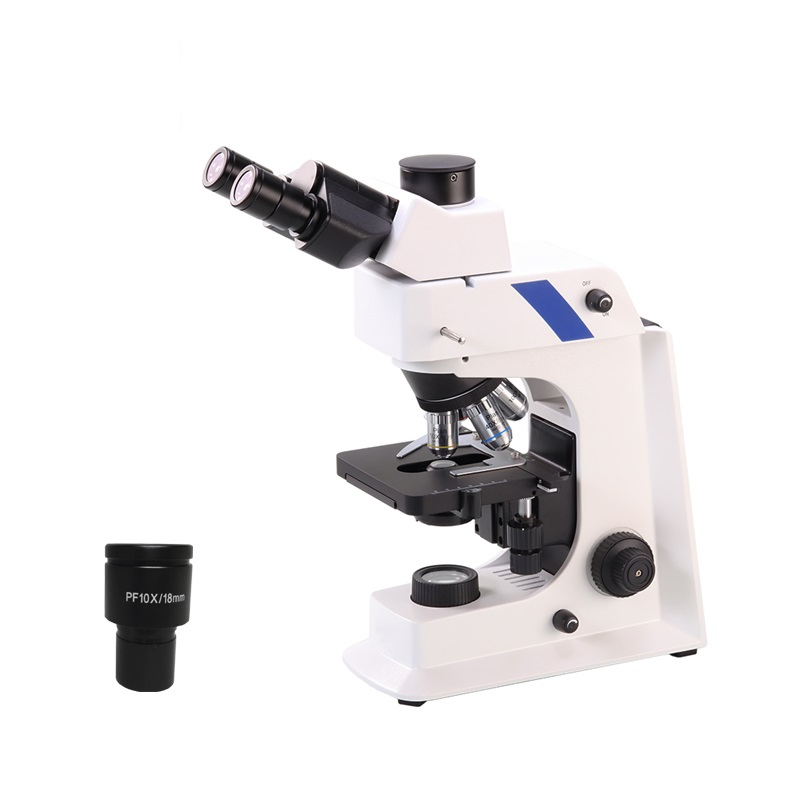 Confocal Trinocular Biological Fluorescence Microscope with LED Light Source