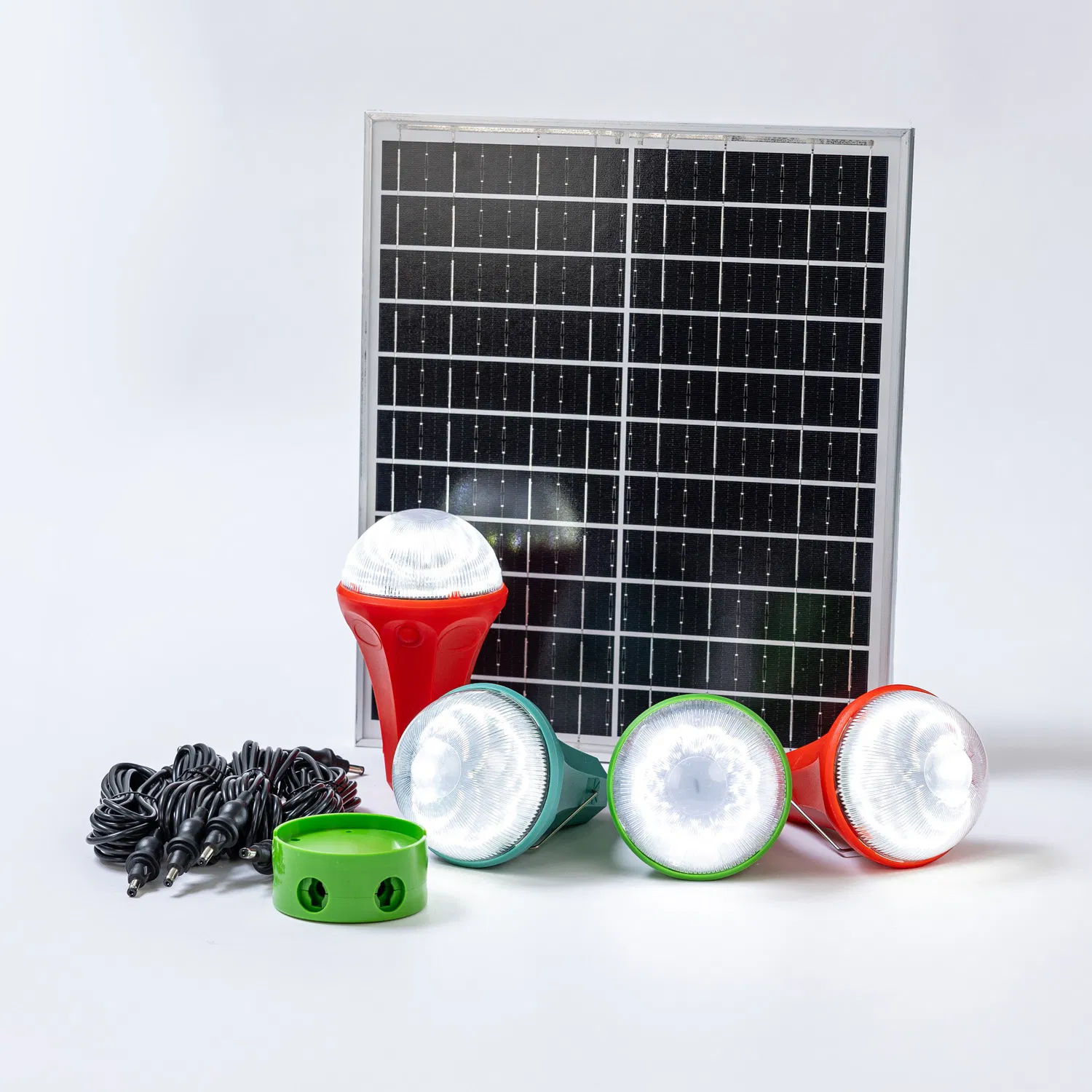 Portable Solar Power Kit for off-Grid Home Lighting Solutions with 4 Bulbs