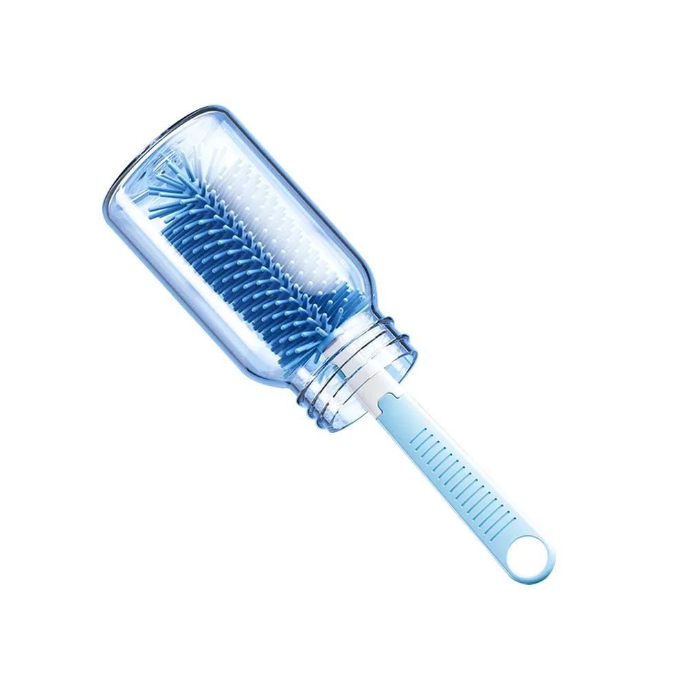 Sample Provided Bottle Brush Drain Rack Set Portable Children Milk Bottle Cleaning Kit for Home Use