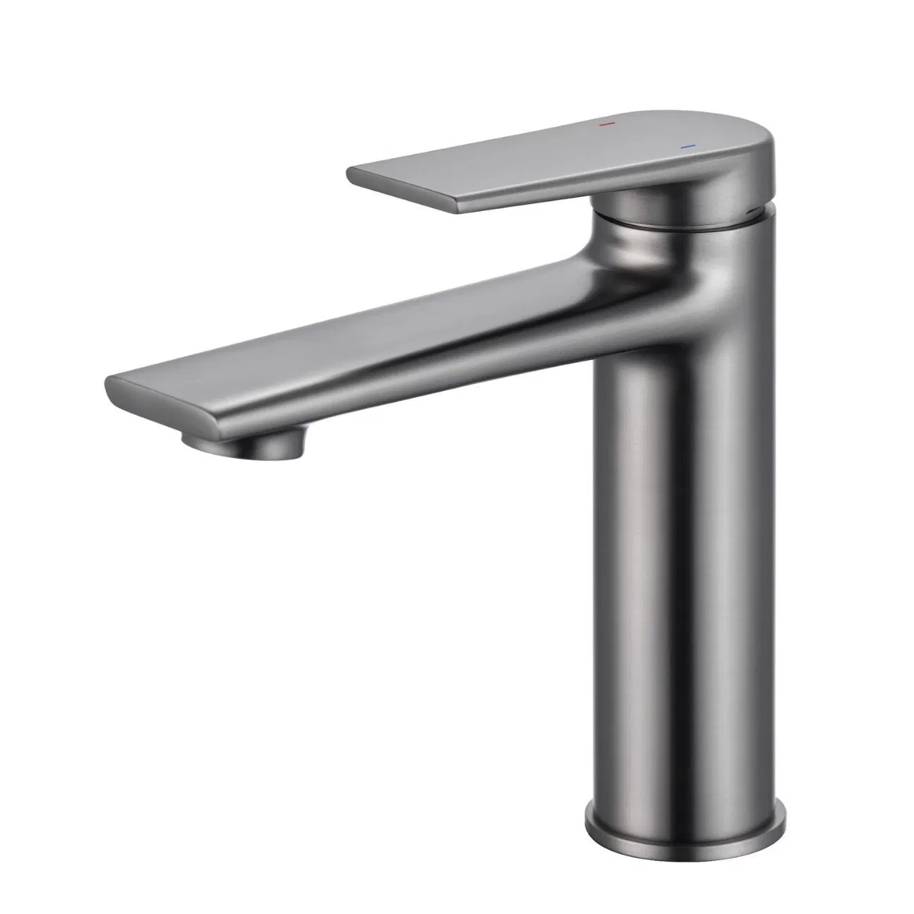 Premium Brushed Nickel Bathroom Faucet Single Handle Basin Mixer Modern Design High Quality Brass Cold Hot Water Tap