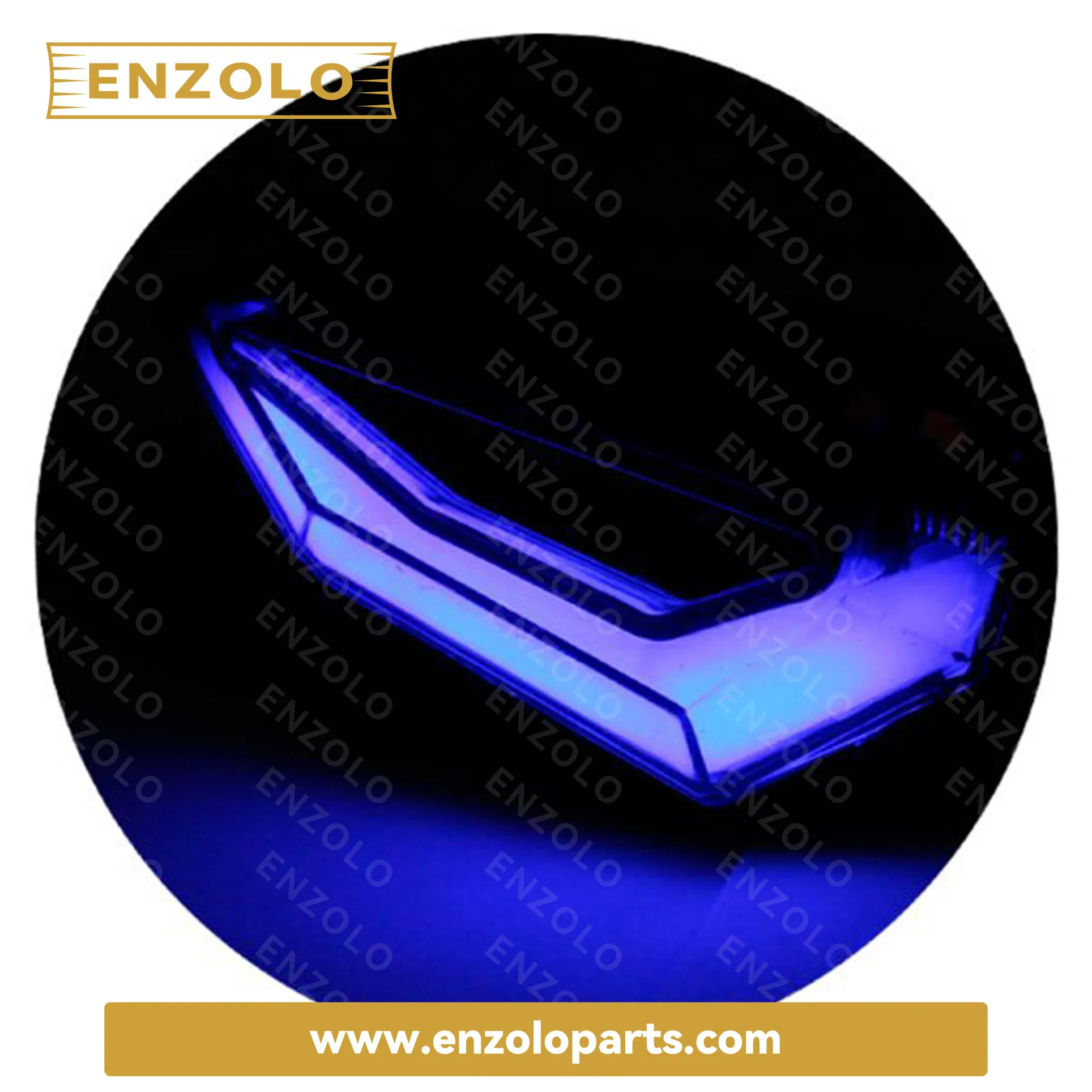 Enzolo 12V D-Type Yellow/Blue Turn Signals Lights (Directionals) Motorcycle Parts