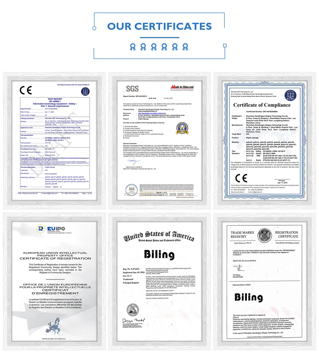 Certifications