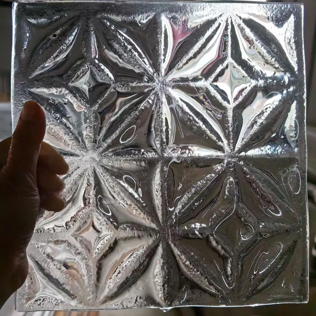 Premium Tempered Decorative Glass Featuring Trendy Clear Textured Design