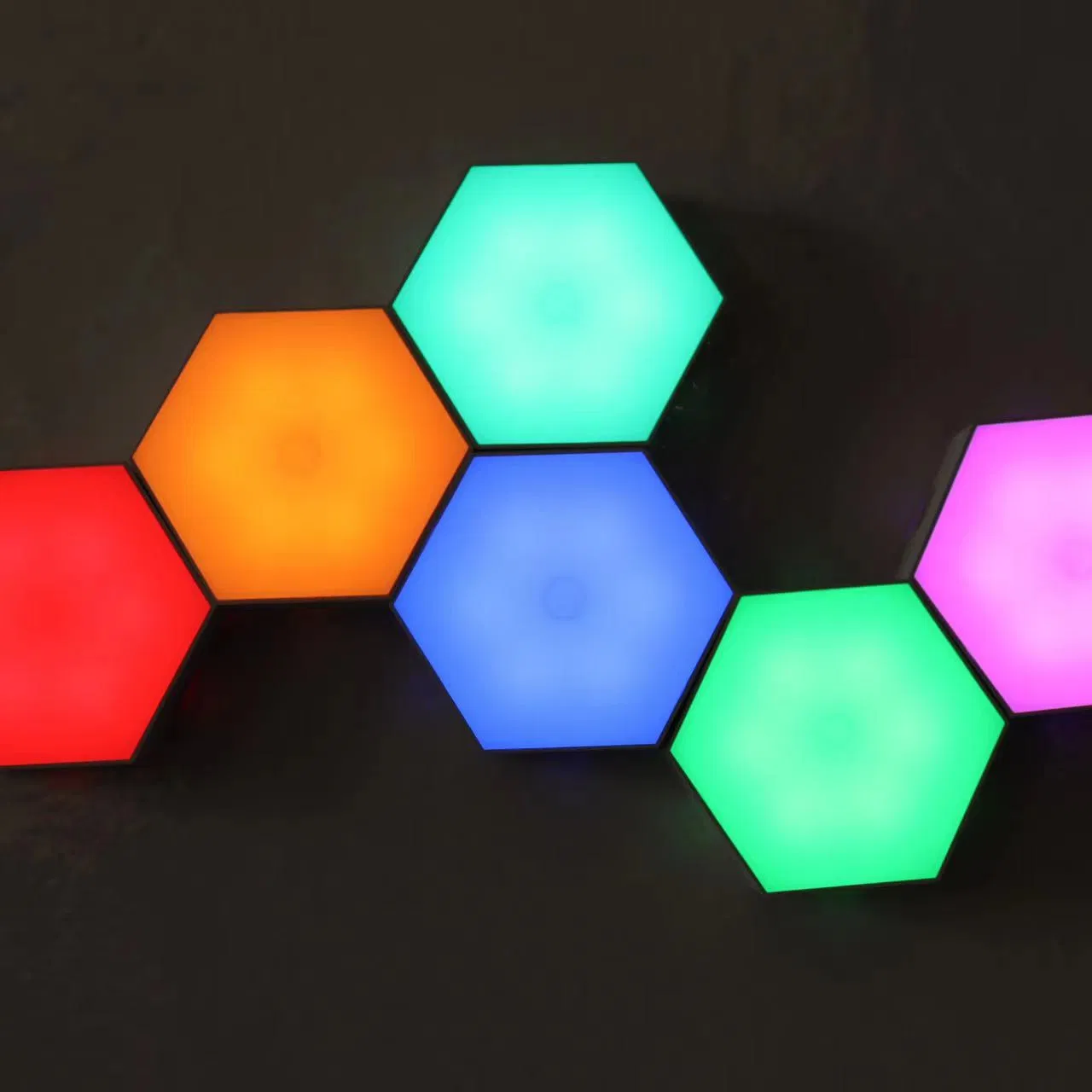 Innovative Hexagonal RGB LED Touch Sensor Wall Light