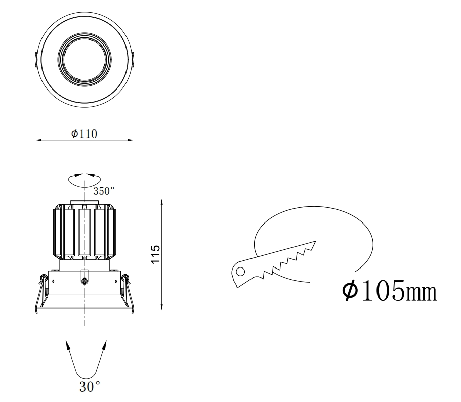 Energy-Efficient 12W Recessed LED Lighting for Retail Environments