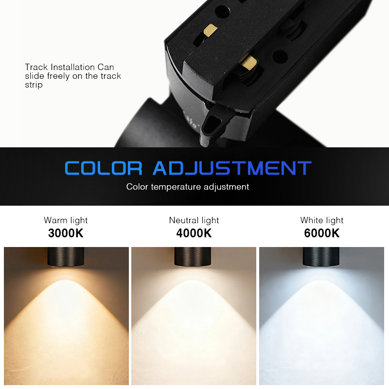 Modern Commercial LED Track Light System Surface Mounted Linear Focus Lighting for Retail Shop Living Room