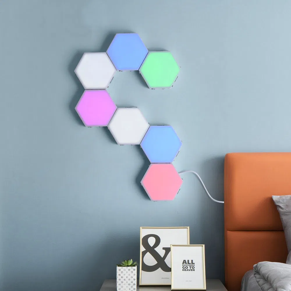 Wholesale LED Magnetic Modular Quantum Hexagonal Touch Sensitive RGB Wall Light