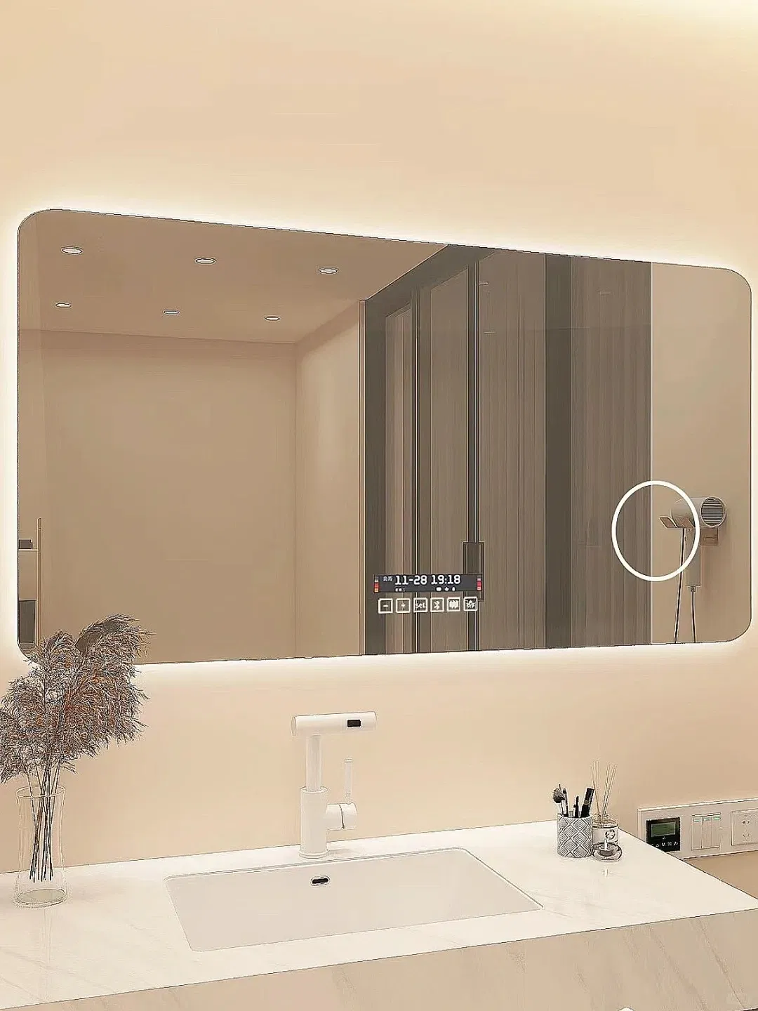 Smart Magic Mirror for Home, Bathroom &amp; Smart Spaces Made by Glass Factory