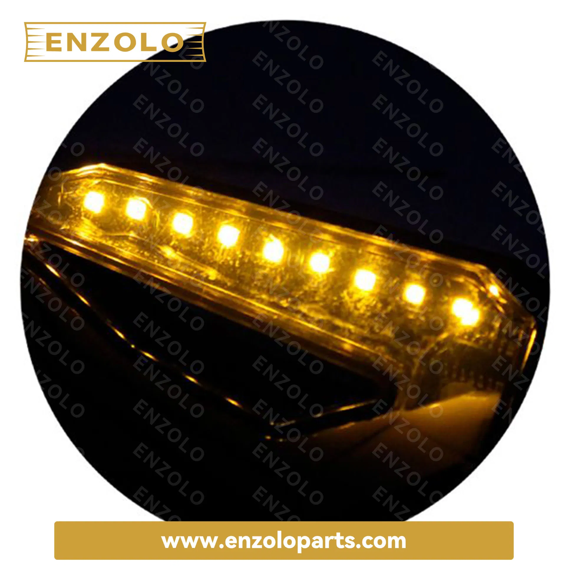 Enzolo 12V D-Type Yellow/Blue Turn Signals Lights (Directionals) Motorcycle Parts