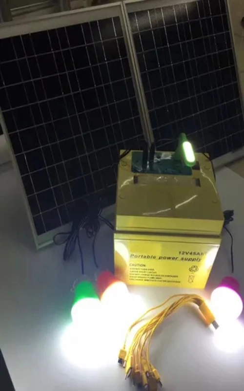 Hot Selling 20W Mini Solar Power Lighting System Portable DC Solar Kit for Home Use