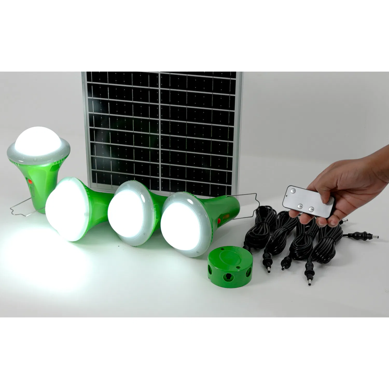 Portable Solar Power Kit for off-Grid Home Lighting Solutions with 4 Bulbs