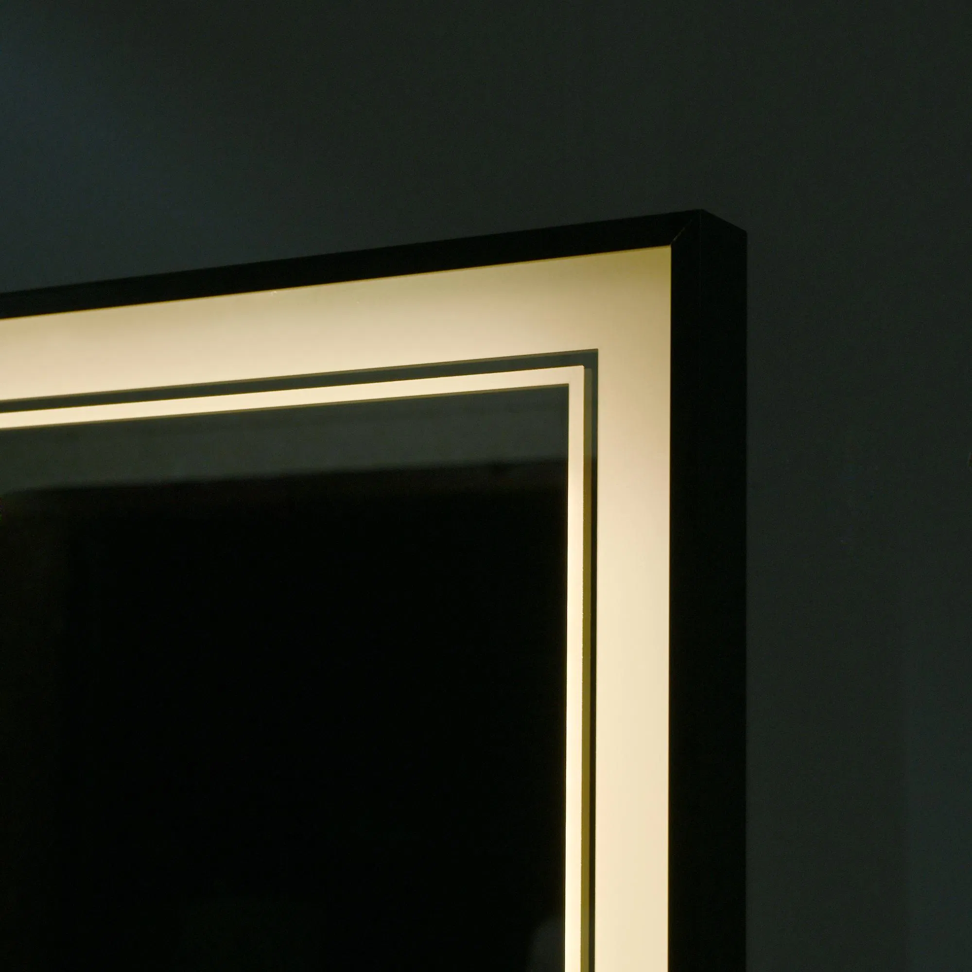 Wall Home Decor Makeup Smart Mirror Framed Rectangle Bathroom LED Mirror with Lights Touch Switch Defogger Bluetooth with UL/CE/ETL